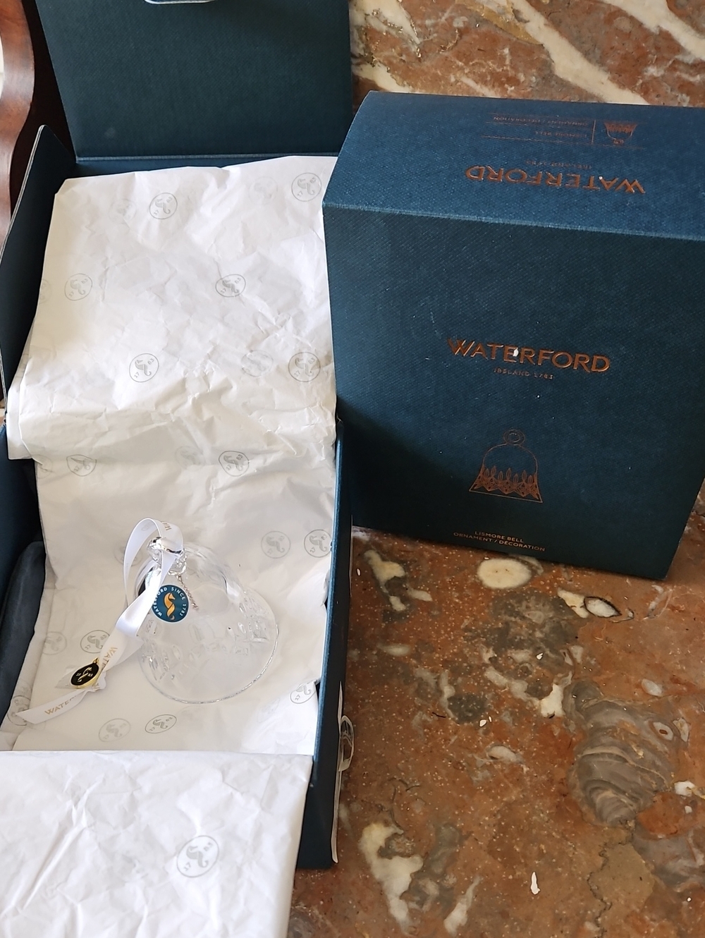 NWT Wateford Crystal Lismore Bell Ornament
